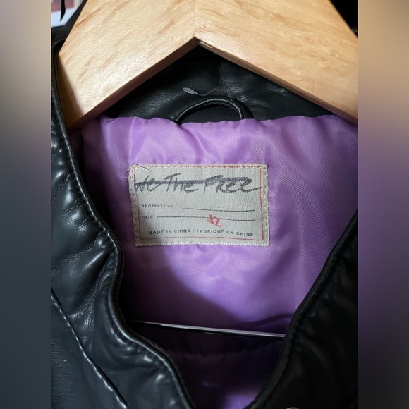 NWOT FREE PEOPLE We The Free Ryder Sport Vegan Moto Jacket MSRP $198 Size XL - Picture 12 of 16